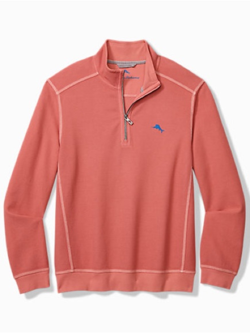 Tommy Bahama Coral 1/4 Zip Pullover Sweater